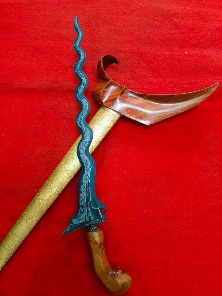 Antieke Keris Sengkelat 13 Luk Beras Wutah Nagasari SVA02, Antiek en Kunst, Kunst | Niet-Westerse kunst, Verzenden