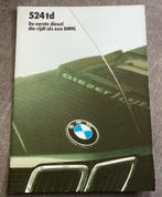 BMW 524td, folder, 1985, Ophalen of Verzenden, Zo goed als nieuw