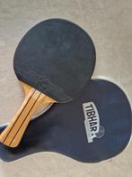 Vintage tafeltennisbatje inclusief hoes, Ophalen of Verzenden, Gebruikt, Net, Batje(s) of Balletje(s)