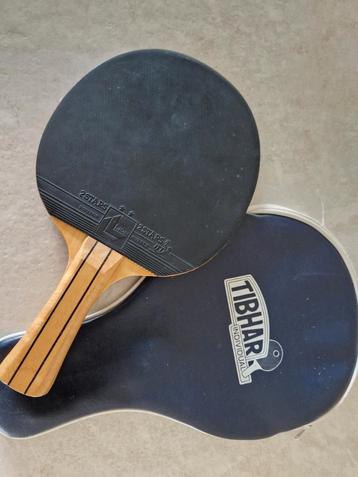 Vintage tafeltennisbatje inclusief hoes beschikbaar voor biedingen