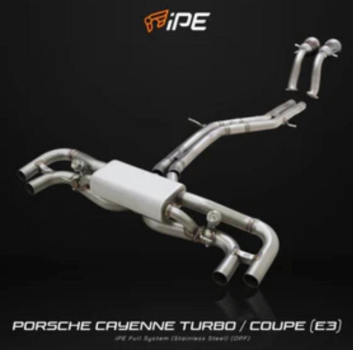 Uitlaat IPE rvs uitlaatsysteem PORSCHE CAYENNE E3 4.0L V8 ZI, Auto diversen, Tuning en Styling, Ophalen of Verzenden