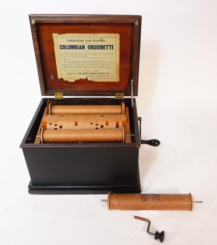 14 toets tongenorgeltje speeldoos columbian 1880, Antiek en Kunst, Antiek | Overige Antiek, Ophalen of Verzenden