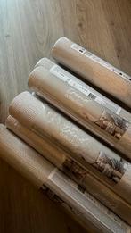 7 rollen the trend collection behang beige linnen stijl, Ophalen of Verzenden, 75 m² of meer