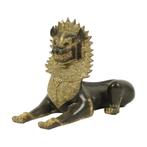 Grote Tempelleeuw Verguld Brons Beeld Thailand Singha Foo Do, Antiek en Kunst, Ophalen of Verzenden