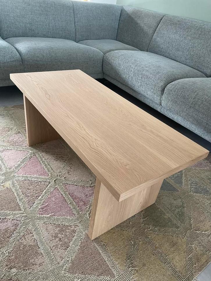 Nieuwe eiken salontafel handgemaakt, Huis en Inrichting, Tafels | Salontafels, Nieuw, Minder dan 50 cm, Minder dan 50 cm, 50 tot 100 cm