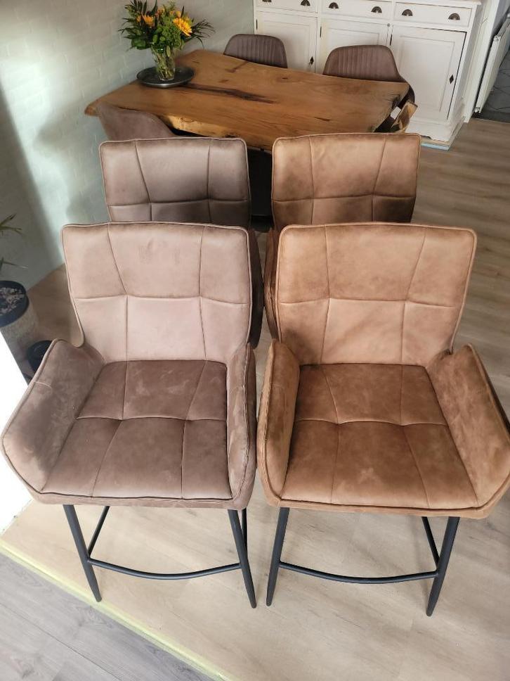 Barkrukken, Huis en Inrichting, Barkrukken, Nieuw, 60 tot 90 cm, 4 krukken, Met voetsteun, Ophalen