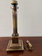 Vintage Herda kolom bureaulamp / tafellamp messing 43 cm., Ophalen of Verzenden