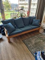 Massief houten bankje bank losse kussen stevig, Ophalen, Gebruikt, Hout, Modern