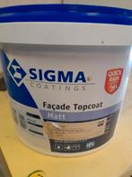 Sigma façade topcoat matt 5 liter, Doe-het-zelf en Verbouw, Verf, Beits en Lak, Overige kleuren, 5 tot 10 liter, Nieuw, Ophalen of Verzenden
