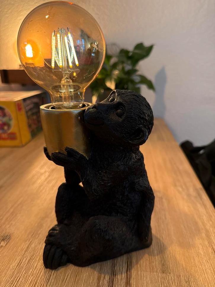 Apenlamp - Tafellamp met batterijen, Antiek en Kunst, Antiek | Lampen, Ophalen of Verzenden