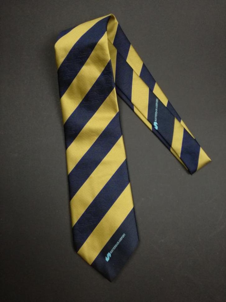 Stropdas ROTTERDAM AIRPORT luchtvaart, Verzamelen, Luchtvaart en Vliegtuigspotten, Zo goed als nieuw, Overige typen, Verzenden