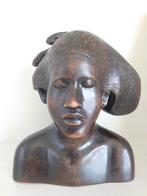 Prachtige oude buste Balinese schone/houtsnijwerk/jaren '50, Ophalen of Verzenden