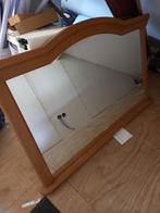 Mooie grote vintage spiegel met eikenhouten lijst, Ophalen, Rechthoekig