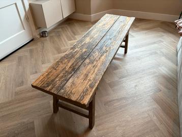 Houten Salontafel/Bankje - Landelijke stijl beschikbaar voor biedingen