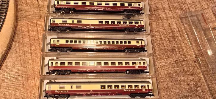 Fleischmann piccolo 5delige TEE ic rijtuigset nieuw ovp., Hobby en Vrije tijd, Modeltreinen | N-Spoor, Nieuw, Wagon, Gelijkstroom