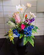 Zijden bloemen boeket biedermeier stijl incl. vaas, Ophalen of Verzenden, Nieuw, Binnen