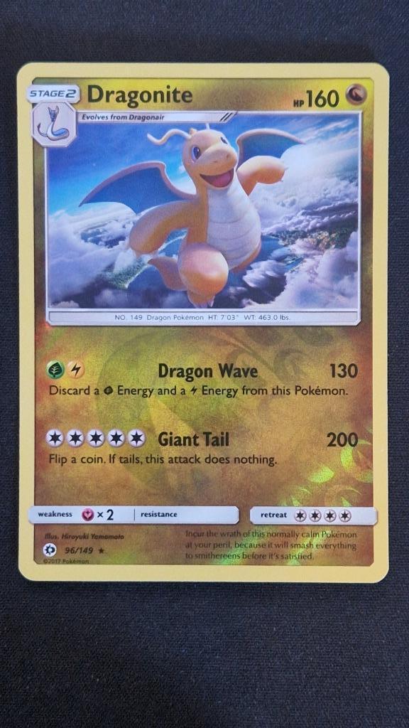 Dragonite (SUM 96/149) Pokémon kaart, Hobby en Vrije tijd, Verzamelkaartspellen | Pokémon, Zo goed als nieuw, Losse kaart, Ophalen of Verzenden