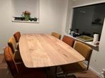 Industriële deens ovale eiken tafels met verjongde rand, 200 cm of meer, Nieuw, 100 tot 150 cm, Ophalen of Verzenden