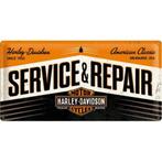 Harley Davidson service and repair relief reclamebord metaal