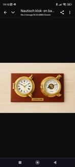 Nautische Klok & Barometer - Antiek Scheepsklok S, Antiek en Kunst, Antiek | Klokken, Ophalen of Verzenden