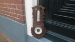 Antiek weerstation Barometer thermometer houtsnijwerk, Ophalen of Verzenden