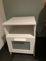 Witte Nachtkastje met Lade Ikea Brimnes, Huis en Inrichting, Slaapkamer | Nachtkastjes, Ophalen, Gebruikt, Minder dan 45 cm, Minder dan 55 cm