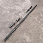 Olympische fat bar grip barbell + Olympische dumbells set, Ophalen, Gebruikt, Benen, Halterstangen