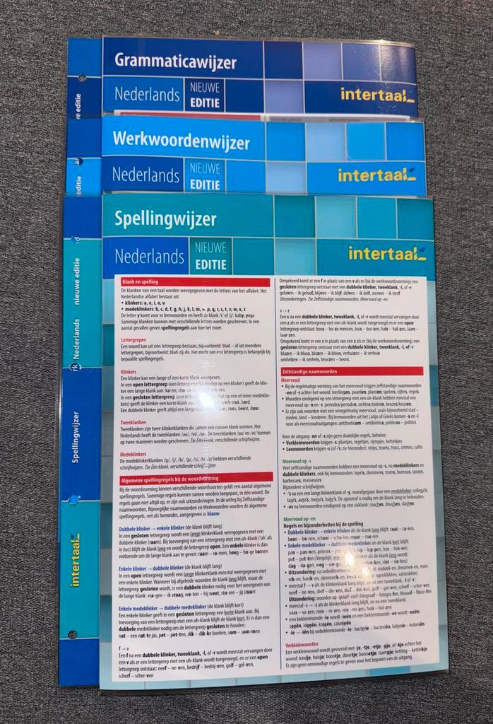 Intertaal Uitklapkaarten - Nederlands, Frans, Engels, Boeken, Studieboeken en Cursussen, Zo goed als nieuw, Niet van toepassing