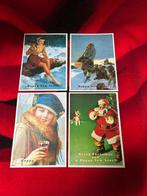 Nostalgische Kerstkaarten ( 4 stuks, Coca Cola, Diversen, Kerst, Ophalen of Verzenden, Nieuw