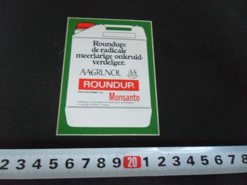sticker AAGRUNOL Roundup  Monsanto, Verzamelen, Stickers, Zo goed als nieuw, Bedrijf of Vereniging, Ophalen