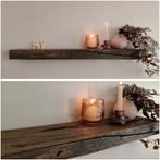 Zwevende wandplank - oud boerderijhout - Grenen - 82cm #166, Houtatelier M.Y., Info@myhoutatelier.nl, Nieuw, Ophalen of Verzenden