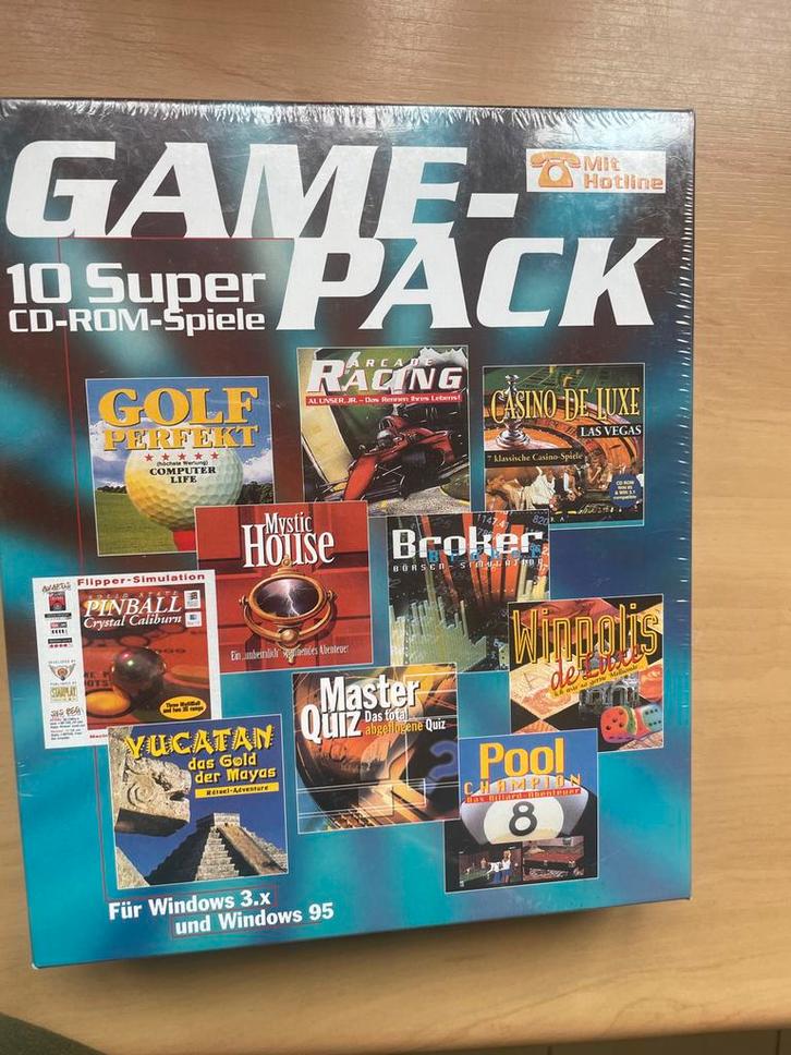 Game Pack - 10 Super CD-ROM Spellen, Spelcomputers en Games, Games | Pc, Gebruikt, Overige genres, 1 speler, Vanaf 7 jaar, Ophalen of Verzenden
