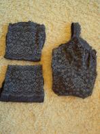 Nina von C BH-hemdje + 2 slips / 85 B / nieuw ! / antraciet, Kleding | Dames, Nina von C, Ophalen of Verzenden, Grijs, BH