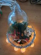 kerststuk glas peer met hert en beer denneappel licht 14,50, Ophalen of Verzenden, Nieuw