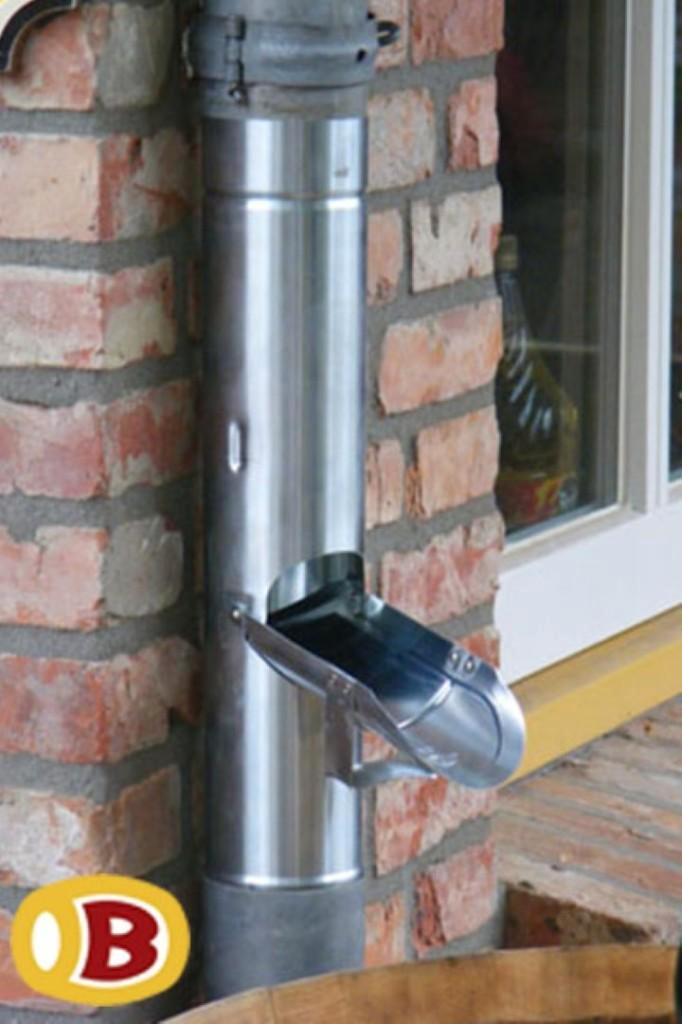 zinken overloop diam 80/70, Tuin en Terras, Regentonnen, Nieuw, Metaal, 150 liter of meer, Verzenden