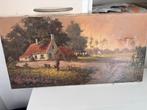 Olieverfschilderij J. van Dijk - Klassiek Landschap, Ophalen of Verzenden
