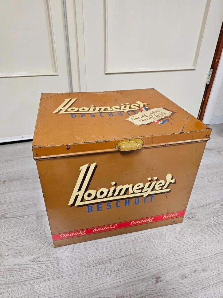 Hooimeijer beschuit oude blik voor €50,-!, Verzamelen, Blikken, Gebruikt, Koek(jes), Ophalen