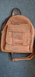 Lederen rugtas Louis Wallis, Overige merken, Gebruikt, Ophalen of Verzenden, Minder dan 25 cm