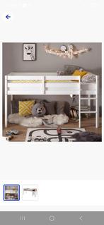 Witte Halfhoogslaper, Ophalen, Zo goed als nieuw, Halfhoogslaper