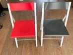 2 Metalen POCKET Klapstoelen ZGAN, Huis en Inrichting, Stoelen, Ophalen, Strak, Twee, Zo goed als nieuw