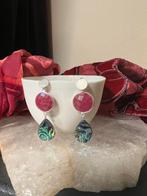 Robijn abalone zilver beschermt geluk liefde passie powerful, Sieraden, Tassen en Uiterlijk, Oorbellen, Nieuw, Ophalen of Verzenden