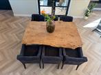 Eettafel super mooie boomstamtafel boomstam hout, Huis en Inrichting, Tafels | Eettafels, 200 cm of meer, Zo goed als nieuw, Vijf personen of meer