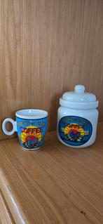 Bright and early coffee mug (kopje)en (voorraad)pot, Ophalen of Verzenden, Zo goed als nieuw, Kop en/of schotel