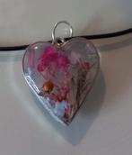 Zelfgemaakte ketting met hartje (bloemetje) als kado, Overige merken, Nieuw, Ophalen of Verzenden, 1 bedel