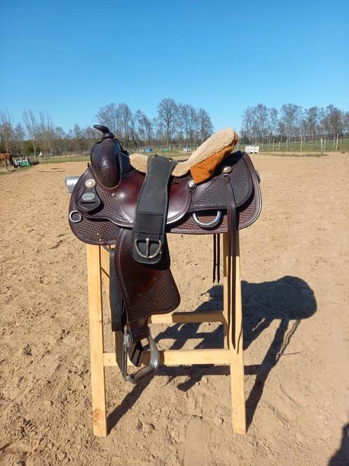 Crates westernzadel in prima staat, xfull quarter boom, Dieren en Toebehoren, Paarden en Pony's | Zadels, Zo goed als nieuw, Western