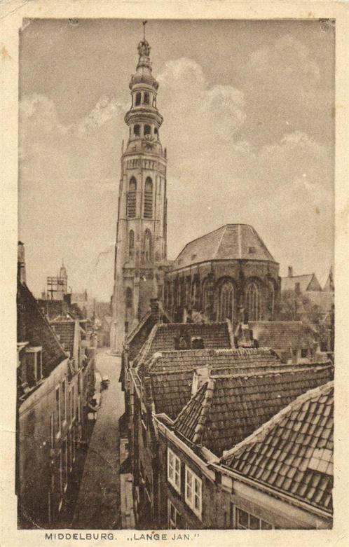 Middelburg. Lange Jan. - 1930 gelopen, Verzamelen, Ansichtkaarten | Nederland, Gelopen, Zeeland, 1920 tot 1940, Ophalen of Verzenden