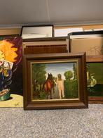 Olieverf schilderij op paneeltje, Antiek en Kunst, Ophalen of Verzenden