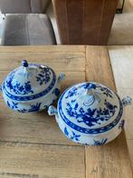 2 dekschalen blauw wit Bavaria Germany, Antiek en Kunst, Ophalen of Verzenden