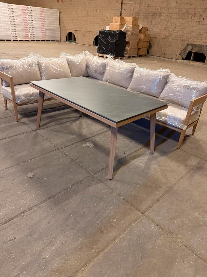 Mooie lounge dining set (showroom model!), Tuin en Terras, Tuinsets en Loungesets, Zo goed als nieuw, Loungeset, Aluminium, 6 zitplaatsen