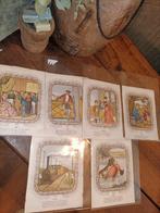 6 school plaatjes tegenovergestelde brocante, Antiek en Kunst, Ophalen of Verzenden